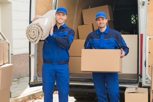 Business stock being stored in a local mobile self storage unit