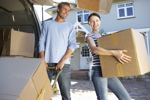 Careful furniture loading for a move in the Merton area